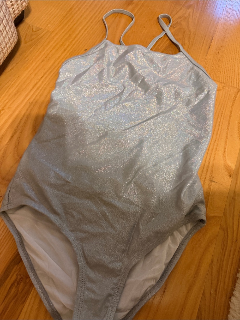Molo Girls Light Silver Shimmery One-Piece Swimsuit
